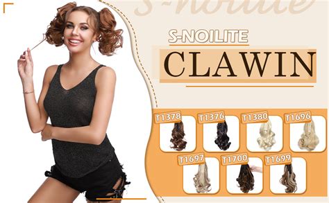 S Noilite Ponytail Extension Claw Curly Jaw Ponytails Hairpiece Short