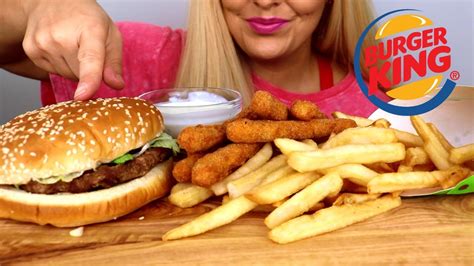 Burger King Whopper Chicken Fries And French Fries Asmr Mukbang No