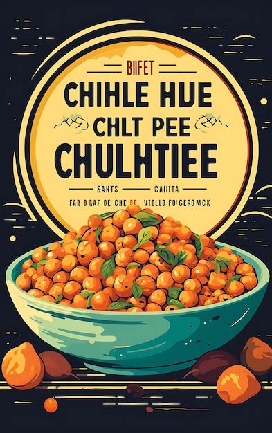 Affiche De Plat Chole Bhature Avec Pois Chiches épicés Et Célébrations