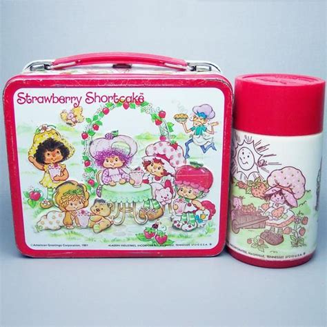 Vintage Strawberry Shortcake Metal Lunchbox With Thermos Etsy