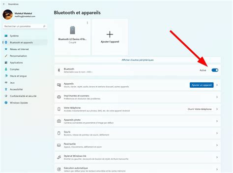 Comment Activer Le Bluetooth Sur Windows 11 Malekal
