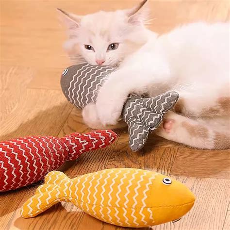 MADDEN Brinquedo De Peixe Simula O Interativa Para Gatos Gato Scratcher