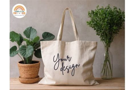 Natural Canvas Tote Bag Mockup Graphic By Printablesbyashi · Creative Fabrica