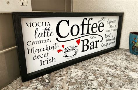 Coffee Bar Decor Coffee Bar Sign Wood Coffee Sign - Etsy