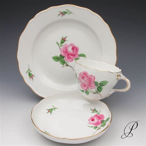 Kaffeegedeck Nr Meissen Im Dekor Rote Rose Porzellan Porcelain