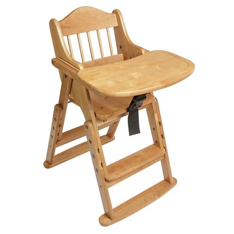 Safetots Folding Wooden High Chair Natural Wood | High Chairs ...