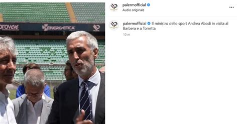 Video Palermo Il Ministro Dello Sport Andrea Abodi In Visita Al