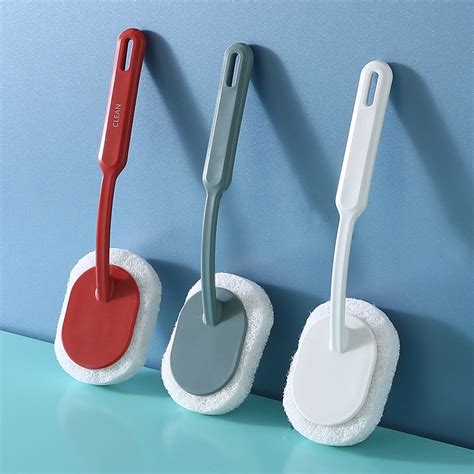 Rising Star Long Handle Sponge Wipe Brush Bathroom Bathtub Brush Floor Tile Wall Cleaning Brush