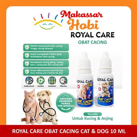 Jual Royal Care Obat Cacing Kucing Anjing Anti Pembasmi Cacingan Tetes