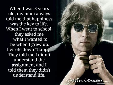 John Lennon Quote Happiness Key ShortQuotes Cc