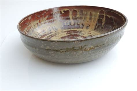 Large Ceramic Bowl Oversized Ceramic Bowl With A Textured Etsy