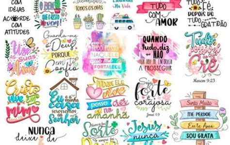 Kit Digital Lettering Frases Motivacionais