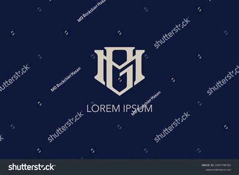 Mg Modern Luxury Typography Logo Design Stock Vector (Royalty Free ...