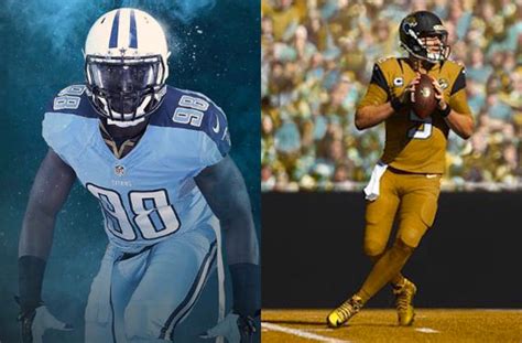 Jags-Titans Color Rush Uniforms Unveiled – SportsLogos.Net News