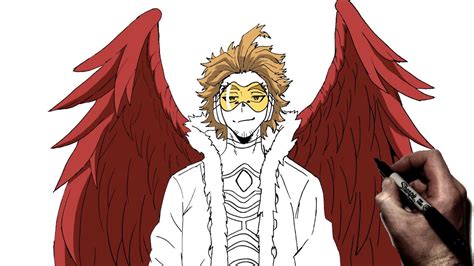 How To Draw Hawks Step By Step My Hero Academia Youtube