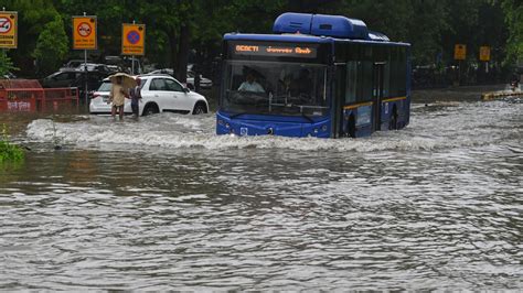 Waterlogging Traffic Snarls In Several Parts Of Delhi After Heavy