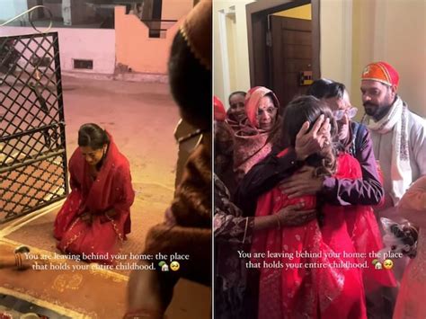 Bride Gets Emotional During Dehli Pooja Before Her Vidai Video Goes