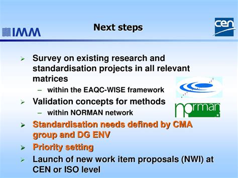 Identification Of Standardisation Needs In The Light Of The Sw Mw