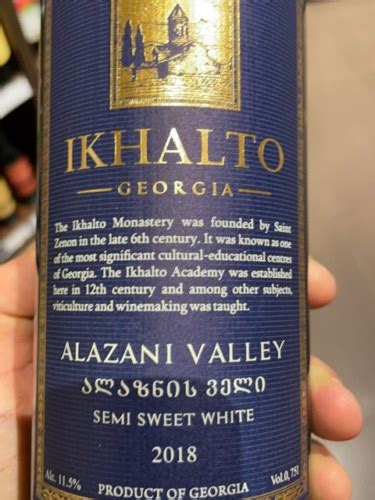 Ikhalto Алзанская Долина Полусладкое Белое (Alazani Valley Semisweet ...