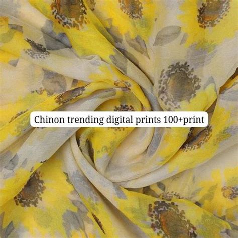 Chiffon Chinon Digital Print Fabric Multicolour At Rs Meter In Surat