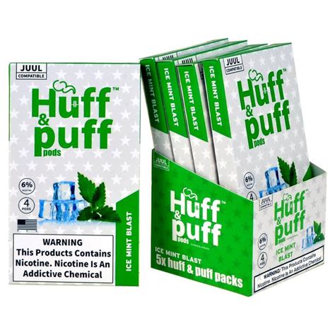 Huff And Puff Ice Mint Blast 4 Pods Ziip Pods In Stock Compatible