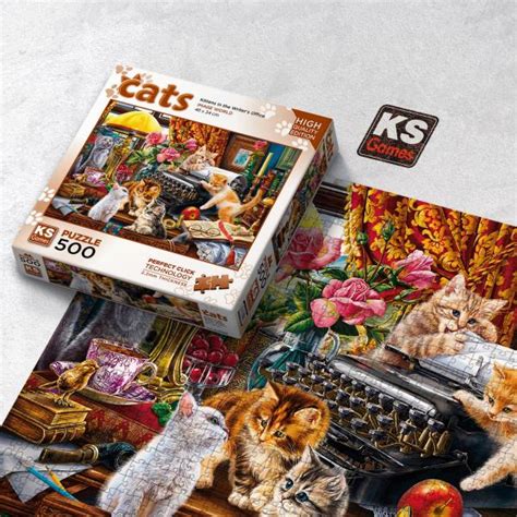 Puzzle Pi Ces Chatons Dans Le Bureau De L Crivain Ks Games