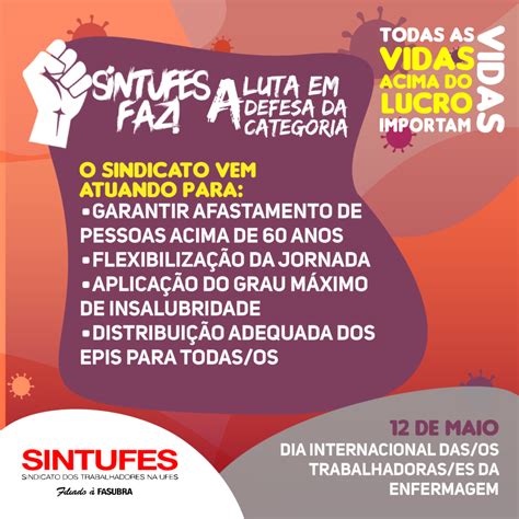 De Maio Veja A Campanha Do Sintufes Em Homenagem S Aos