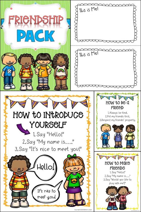 Introducing Myself And Friendship Pack Posters And Activities