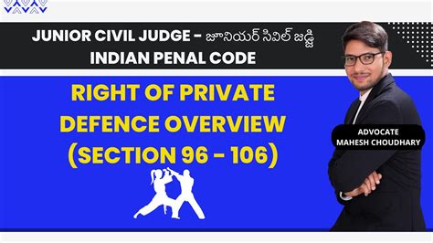 Right Of Private Defence Overview Ii Section Ii Junior Civil