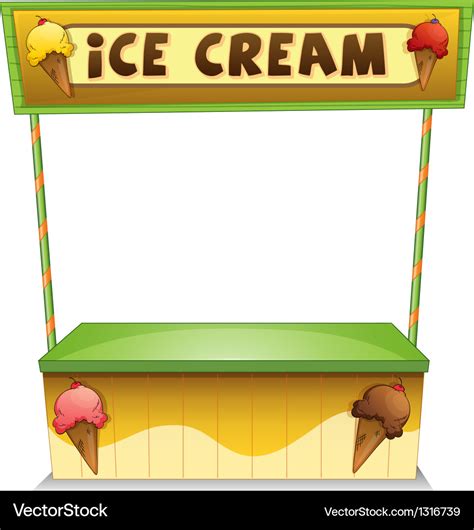 An ice cream stand Royalty Free Vector Image - VectorStock