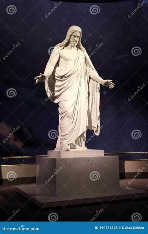 Marble Christus Statue At Visitor`s Center At The Salt Lake Temple For ...