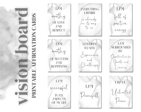 44 Printable Positive Affirmation Cards Well Being Etsy