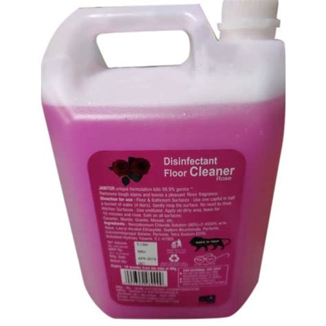 Pink Rose Disinfectant Liquid Floor Cleaner Packaging Type Can