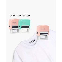 Kit Carimbo Automático Escolar pra tecido