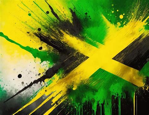 Premium Photo Vibrant Jamaican Flag