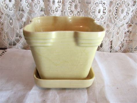 Reserved For Michelle Yellow Usa Planter No By Vintageloversshop