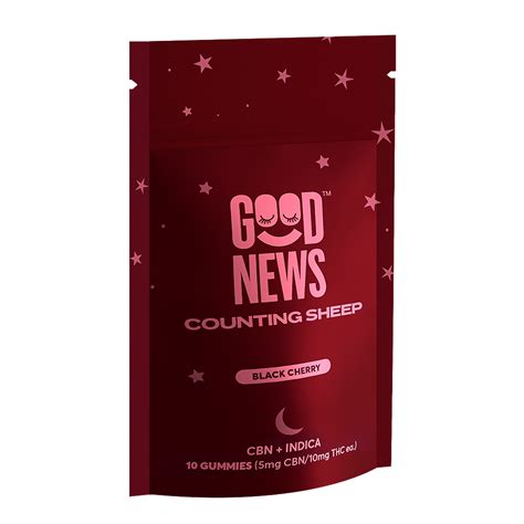 Good News Counting Sheep Black Cherry Gummies With Cbn Leafly