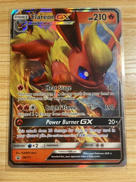 Mavin Flareon Gx Sm Nm Full Art Promo Rare Pokemon Card