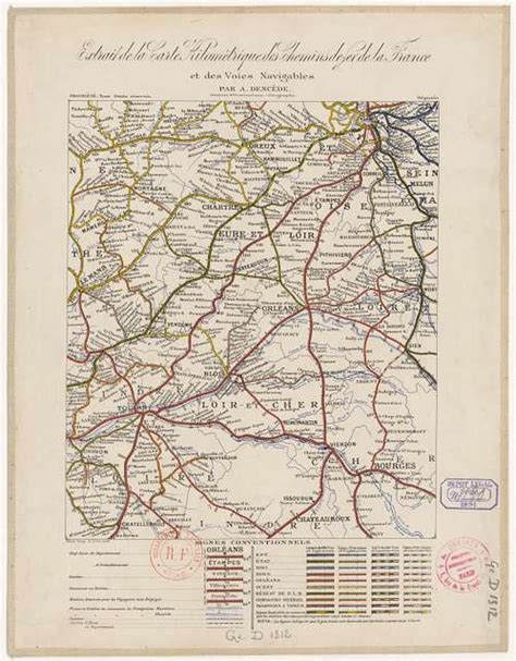 Extrait De La Carte Kilom Trique Des Chemins De Fer De La France Et Des