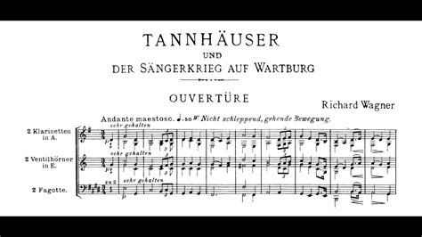 Richard Wagner Tannh User Overture Score Youtube