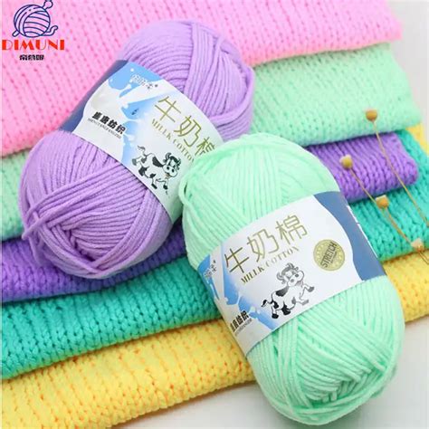 Dimuni Various Colors Soft Hand Knitting Yarn Baby Yarn Ply G Milk