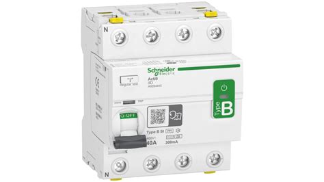 A9z64440 Schneider Electric Iid Rccb 40a 4 Pole 300ma Type B Si