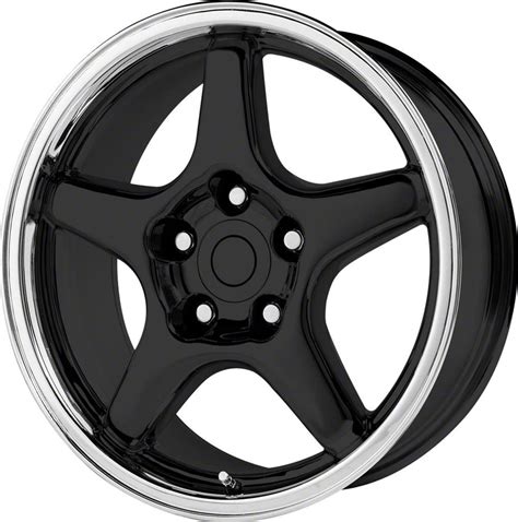 Performance Replicas Corvette PR103 Gloss Black Machined Wheel 17x9 5