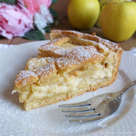 Torta Crostata Crema E Mele Dolce Ricetta Della Nonna Cucinare è Come