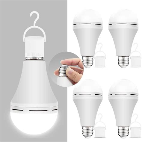 Neporal Emergency Rechargeable Light Bulbs Led 15w 80w Equivalent Stay