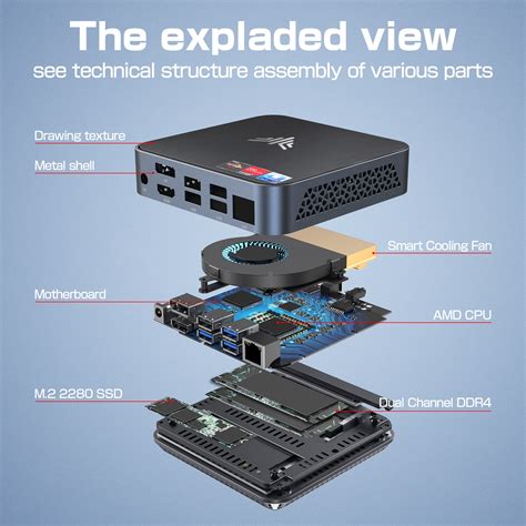 Nipogi Mini Pc Windows Pro Amd Ryzen H Processzorral Ghz Ig