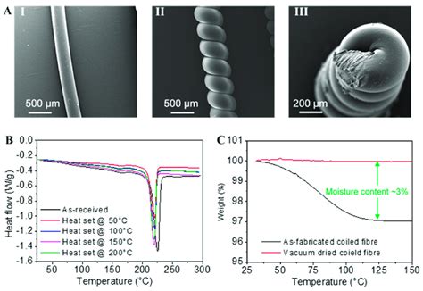 Properties Of Coiled Fibre Actuator A Sem Images Showing The Coil Download Scientific