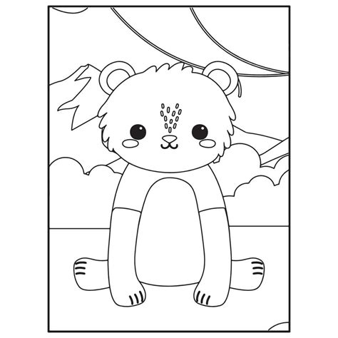 Cute Animals Coloring Book Pages For Kids 13266971 Vector Art at Vecteezy