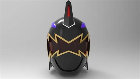 Black Ranger Helmet From Dino Thunder For 3d Printing 3d Model 3d