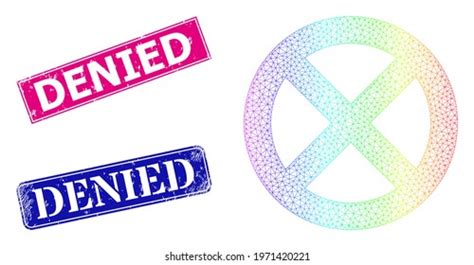 Spectral Colorful Mesh Restrict Denied Grunge Stock Vector Royalty